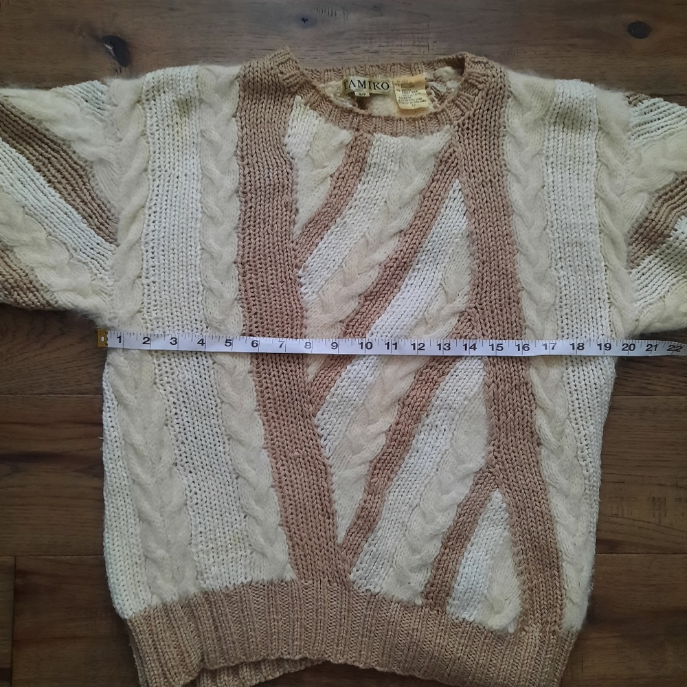 Vintage Angora Blend Chunky Cable Knit Sweater - Picture 9 of 14